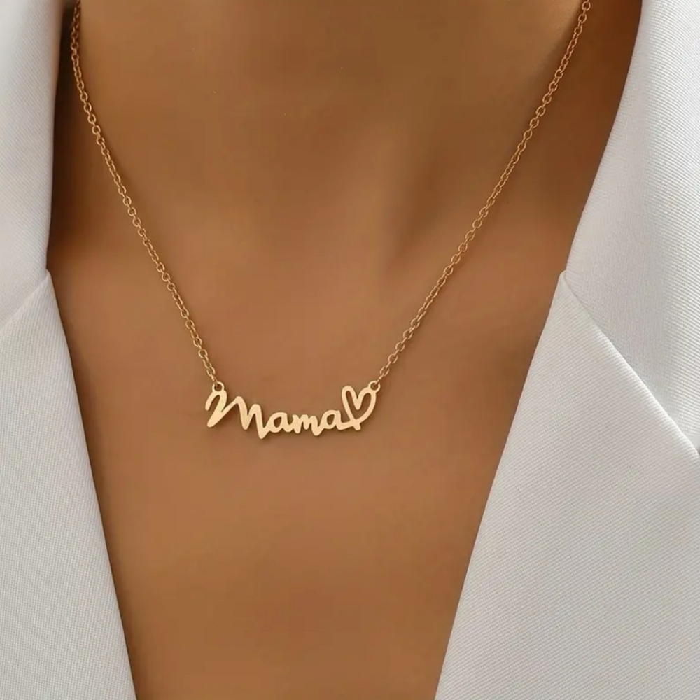 NEW Gold MAMA Heart Necklace